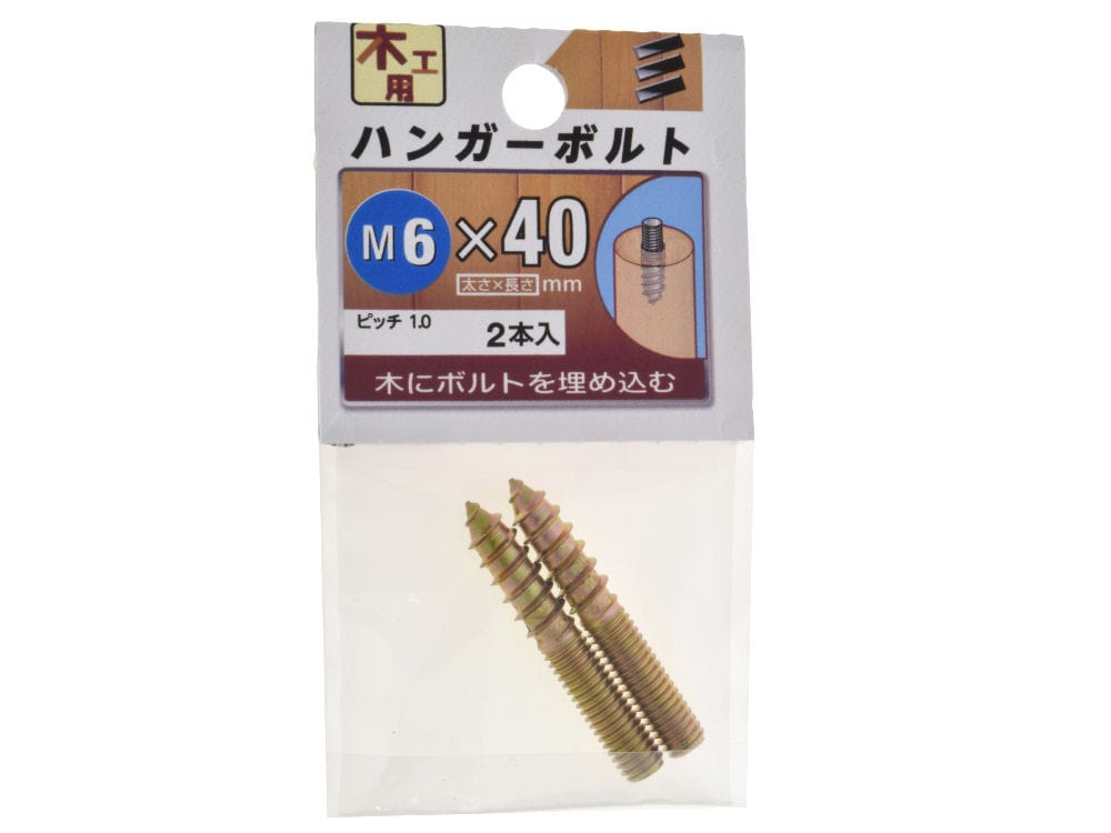 ハンガーボルト　Ｍ６Ｘ４０ｍｍ　２本入