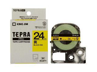 キングジム　テプラＰＲＯテープ　２４ｍｍ　黄／黒文字　ＳＣ２４Ｙ