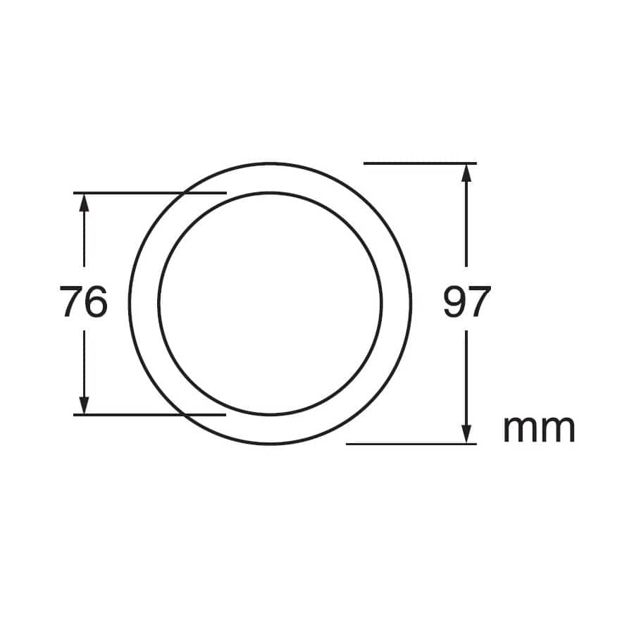 ＳＡＮＥＩ（サンエイ）　流し排水栓取付パッキン　取付け径７５ｍｍ用　外径９７ｍｍ　内径７６ｍｍ　ＰＰ４０－６２Ｓ－Ｍ