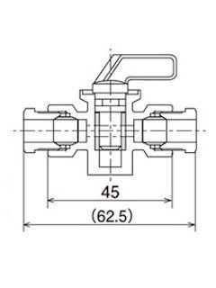 灯油中間コック　Ｈ－ＯＦ－５３０　φ８×φ８