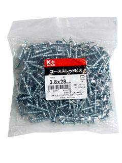 Ｋ＋コーススレッドビス（中袋）　３．８×２８ｍｍ　全ねじ　約１９０本