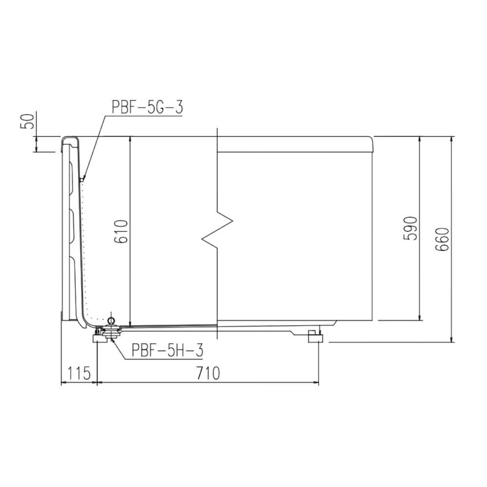 ＜送料無料＞LIXIL  FRP浴槽 ポリエック　PB-902C L11　900サイズ　和風タイプ　3方全エプロン - 1