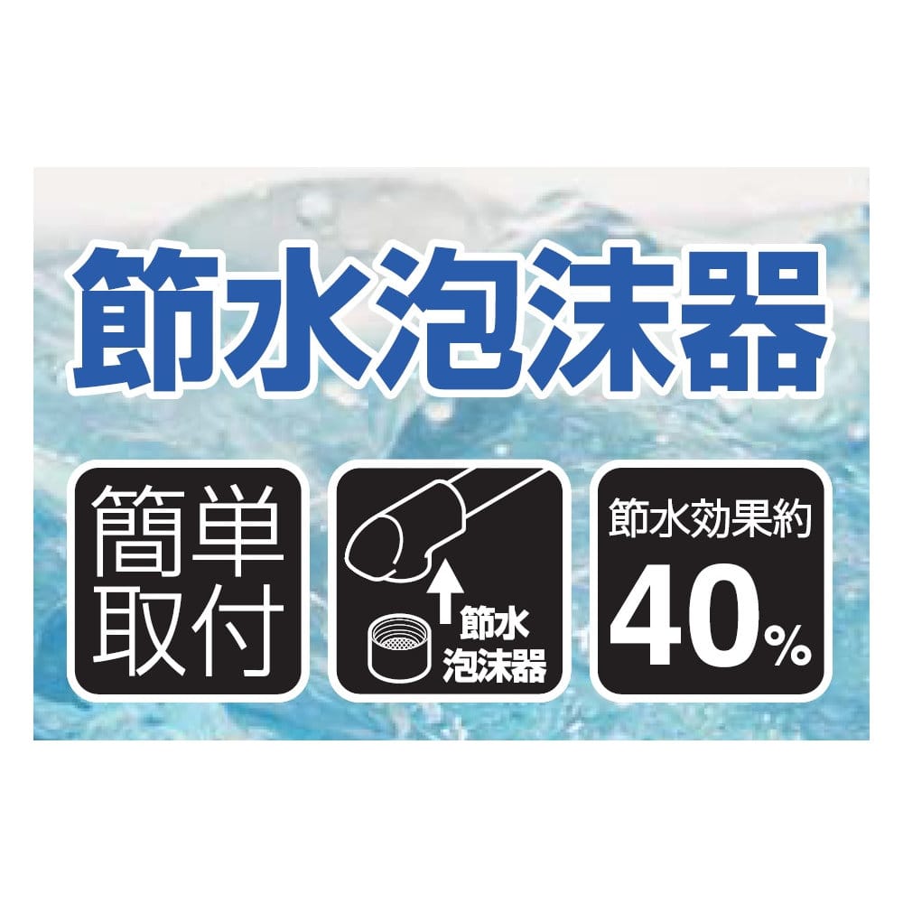 節水泡沫器　水ハネ防止　ネジ径Ｍ２２Ｘ１．２５メネジ　節水効果　ＰＭ２８２Ｇ－１３