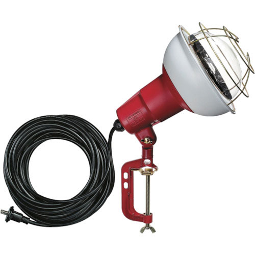 ハタヤ 防雨型作業灯 リフレクターランプ500W 100V電線10m バイス付 RC-510_
