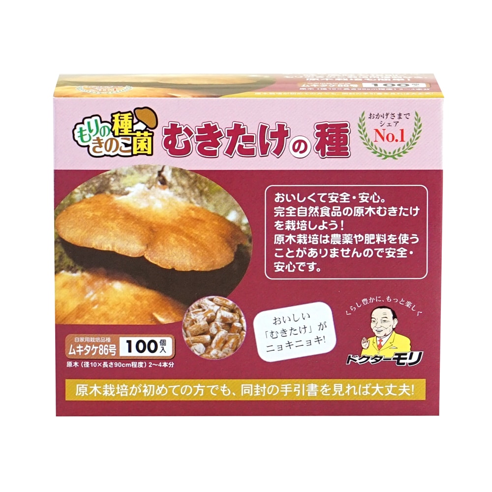【キノコ予約】　むきたけ種駒　８６号　１００Ｐ　【申込期限：２月２２日】