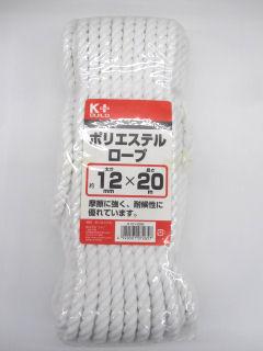 ＴＲＵＳＣＯ 綿ロープ ３つ打 線径１２ｍｍＸ長さ２０ｍ＿の通販 