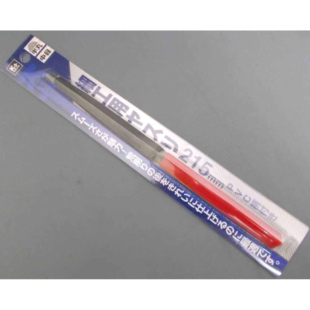 細工用ヤスリ半丸 中目PVC柄付き TB15