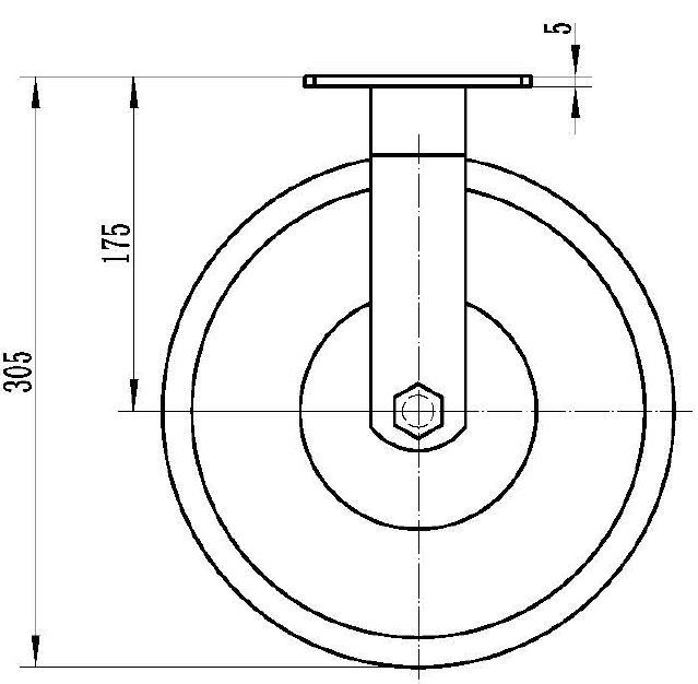 ノーパンクタイヤ固定２６０ｍｍ　ＦＣ１００５ＰＵ