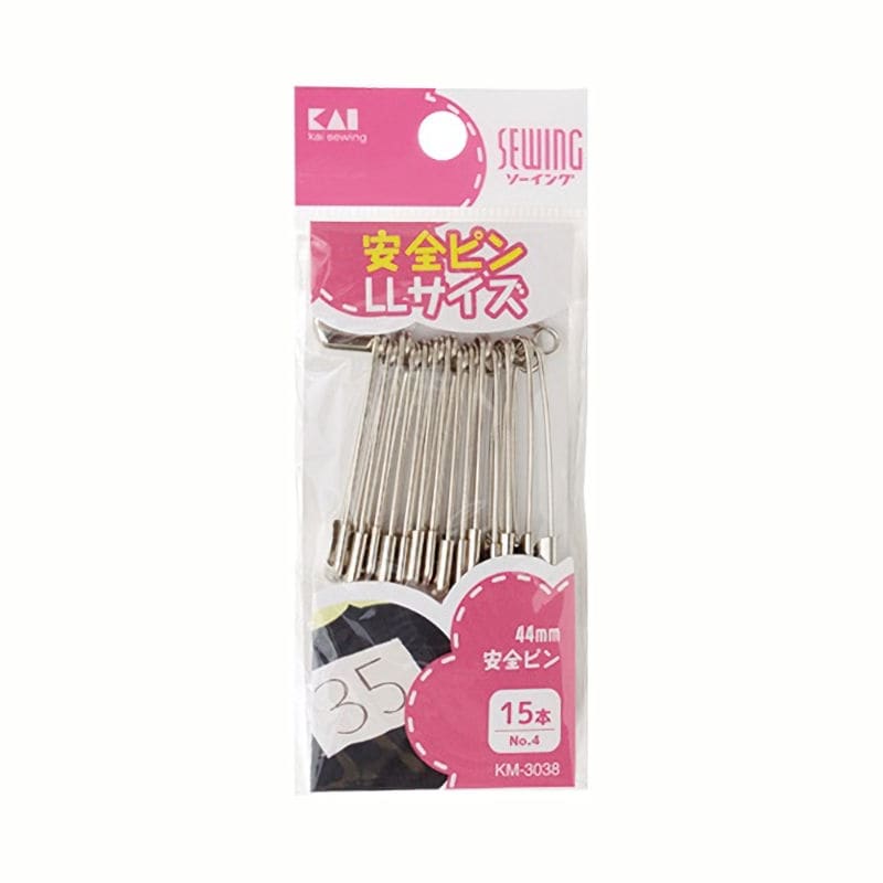 貝印　安全ピン　ＬＬ　１５個入り　ＫＭ－１６７４