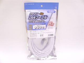 LANケーブル カテゴリー5e 5m 白