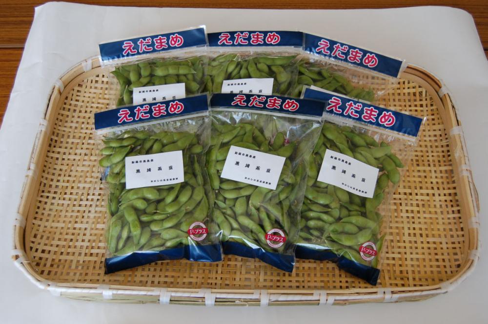新潟県新潟市産　布川農園の朝採りくろさき茶豆　約１．８ｋｇ（３００ｇ×６袋）【注文期限：8月10日】