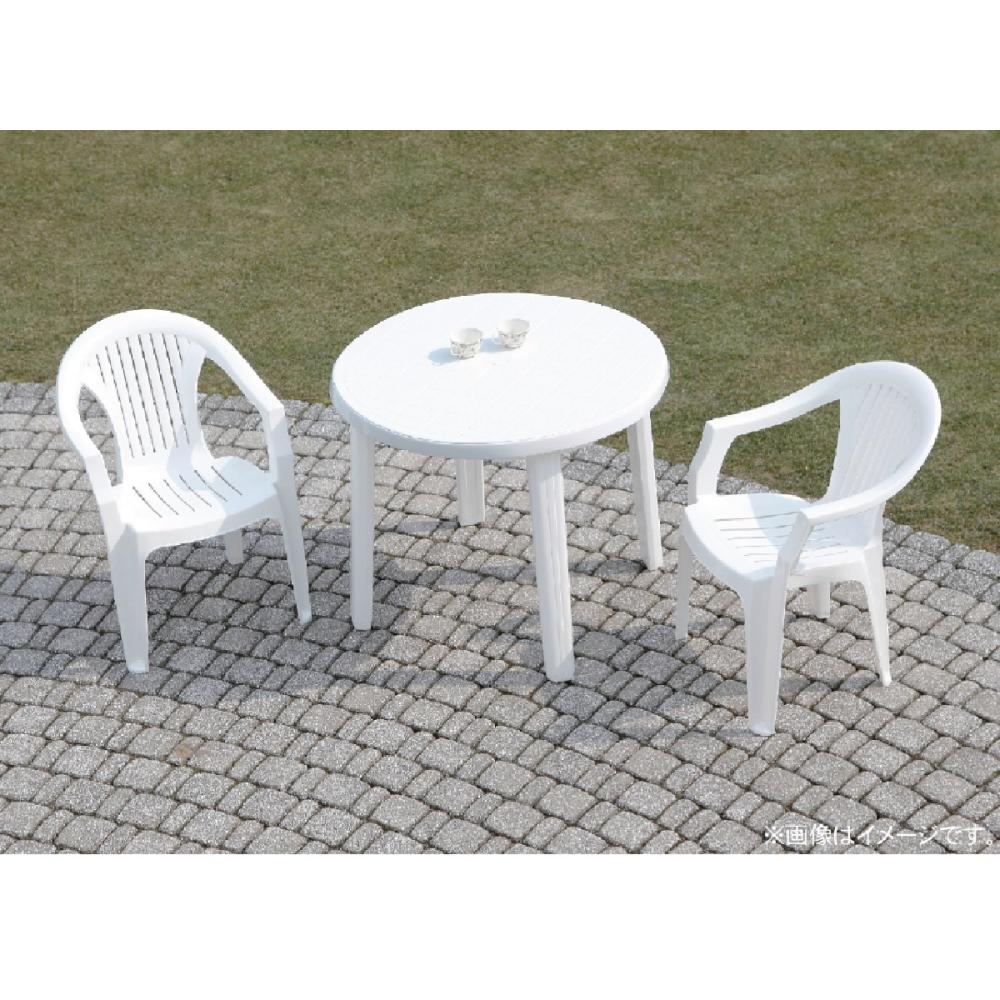 プラスチックテーブル　９０ｃｍ　ホワイト