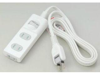 スイッチ付扉付タップ WBS-T3020B 2m 3個口