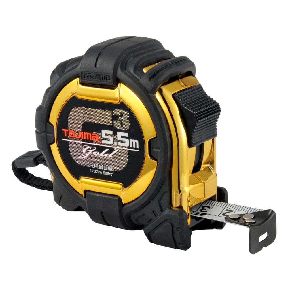 タジマ(TJMデザイン) G3 ゴールドロック19 5.5m R目盛り付き G3GL19-55SBL