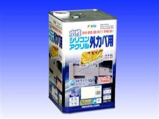 アサヒペン 水性シリコンアクリル 外カベ用塗料 16kg アイボリー