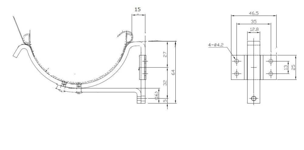 支え座付正面打下向　１０５ｍｍ×１５　０寸