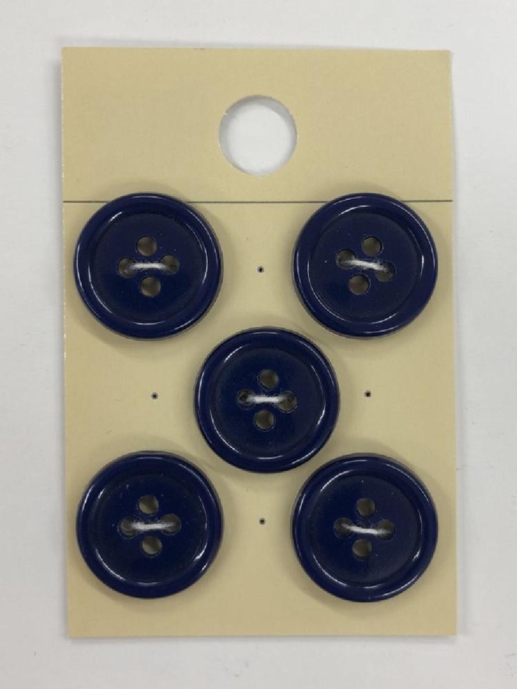 ４つ穴ボタン　１５ｍｍ　紺　１０４７