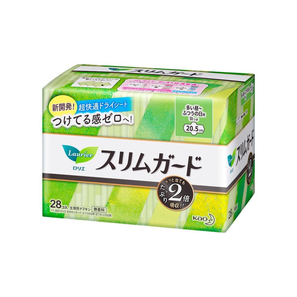 花王　ロリエスリムガード　多い昼～ふつう用　羽つき　２８個入り