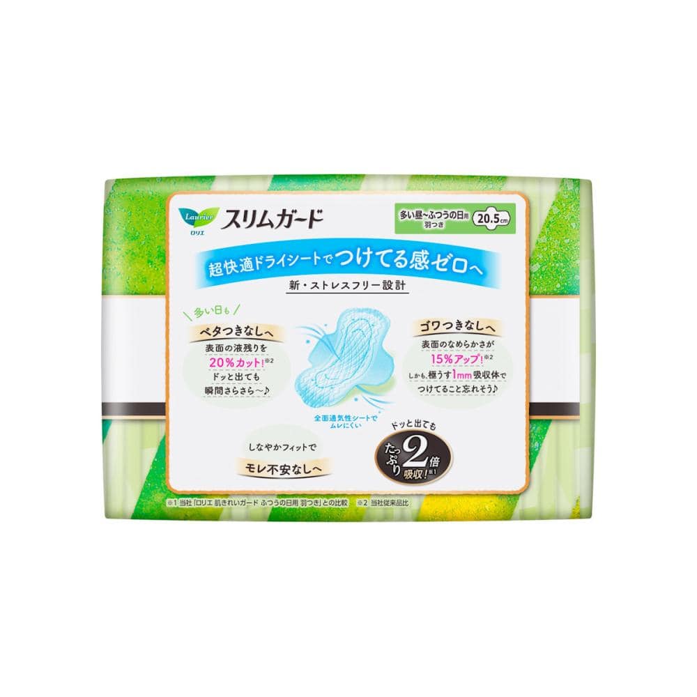 花王　ロリエスリムガード　多い昼～ふつう用　羽つき　２８個入り