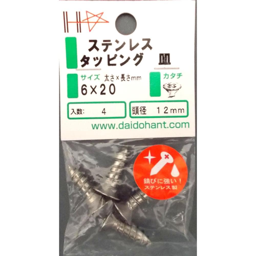 HPステンタッピング 皿 6×20