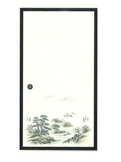 Ｅ×アイロン貼りふすま紙（１枚入り）　９５×１８０ｃｍ　Ｎｏ．００１　山水