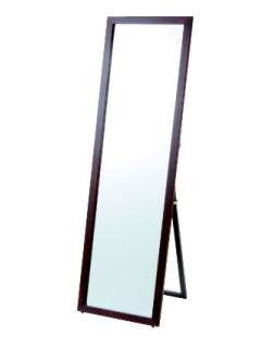 ワイド木製スタンドミラー 45×155 突き板 ブラウン