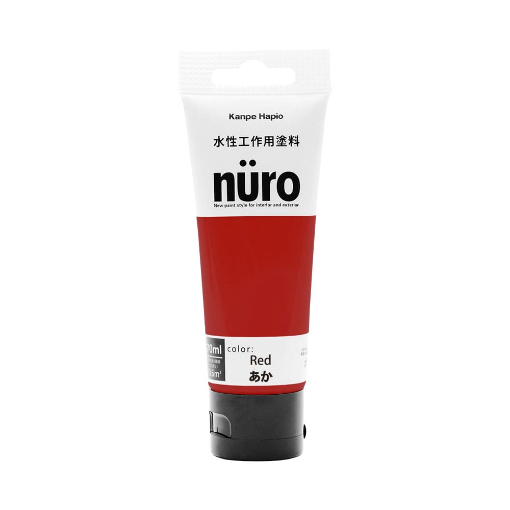 水性工作用塗料　ｎｕｒｏ（ヌーロ）　赤　７０ｍＬ