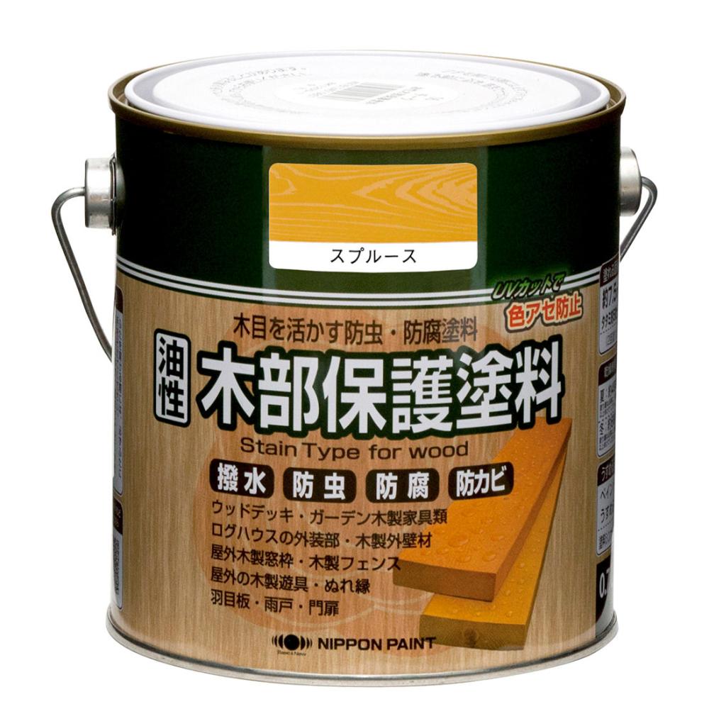 ニッペホームプロダクツ 油性木部保護塗料 0.7L スプルース