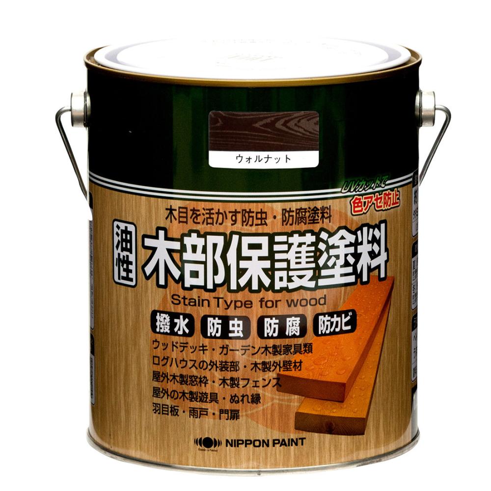 ニッペホームプロダクツ 油性木部保護塗料 1.6L ウォルナット