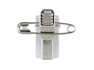 オープン 名札用クリップ 両用粘着テープ付(接着タイプ) 5個入 NB-1P