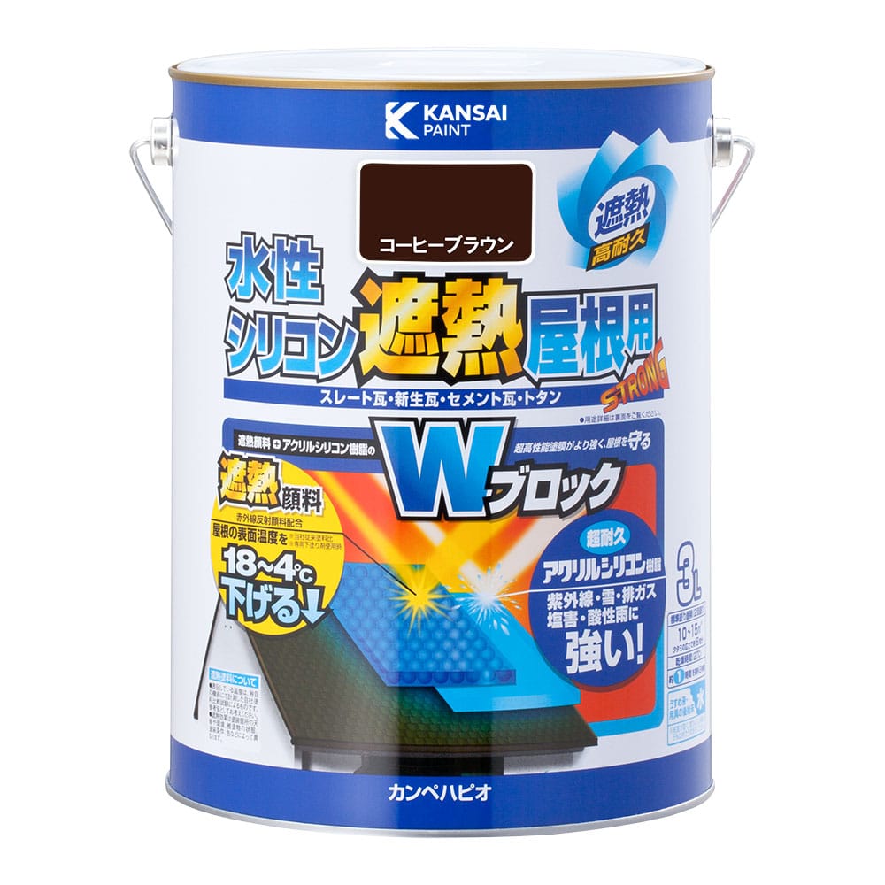 水性シリコン遮熱塗料 屋根用 3L カーボングレー の通販 水性シリコン遮熱塗料 屋根用 3L カーボングレー の通販
