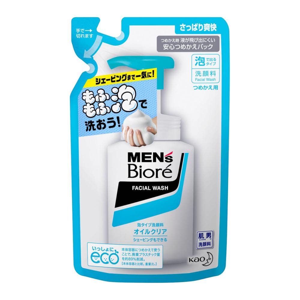 花王　メンズビオレ　泡タイプ洗顔オイルクリア　詰替用　１３０ｍＬ