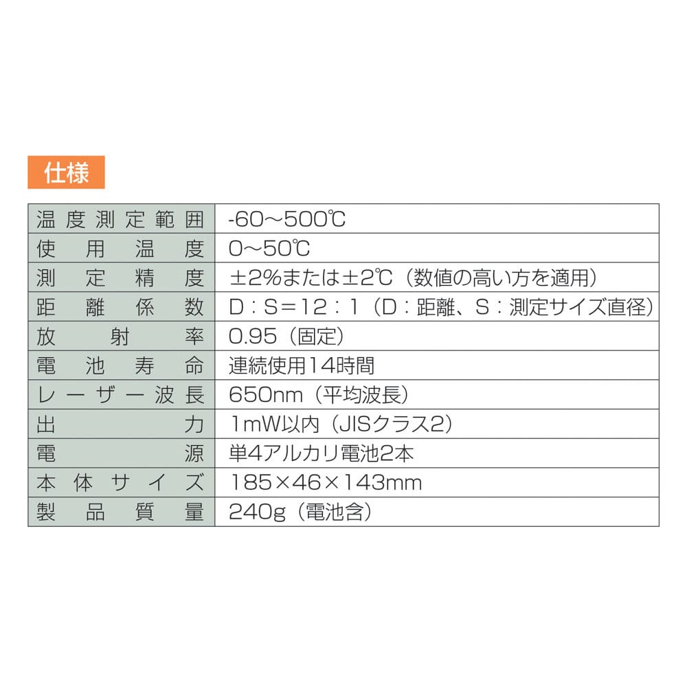 シンワ　放射温度計　Ｂ