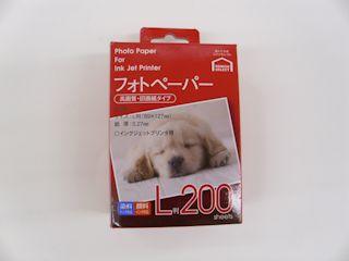 コメリセレクト印画紙 L判 200枚入