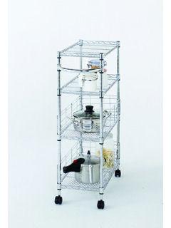 ルミナス　ワゴン　４段　３０ｃｍ幅　ＭＤ３０９０－４Ｗ