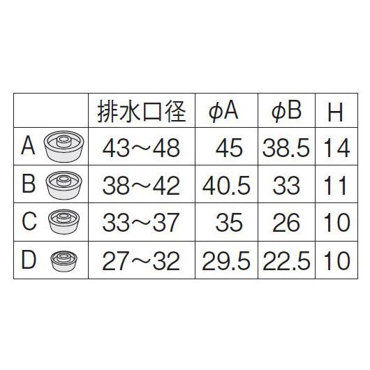 ＰＨ２７１　バス用万能クサリ付ゴム栓