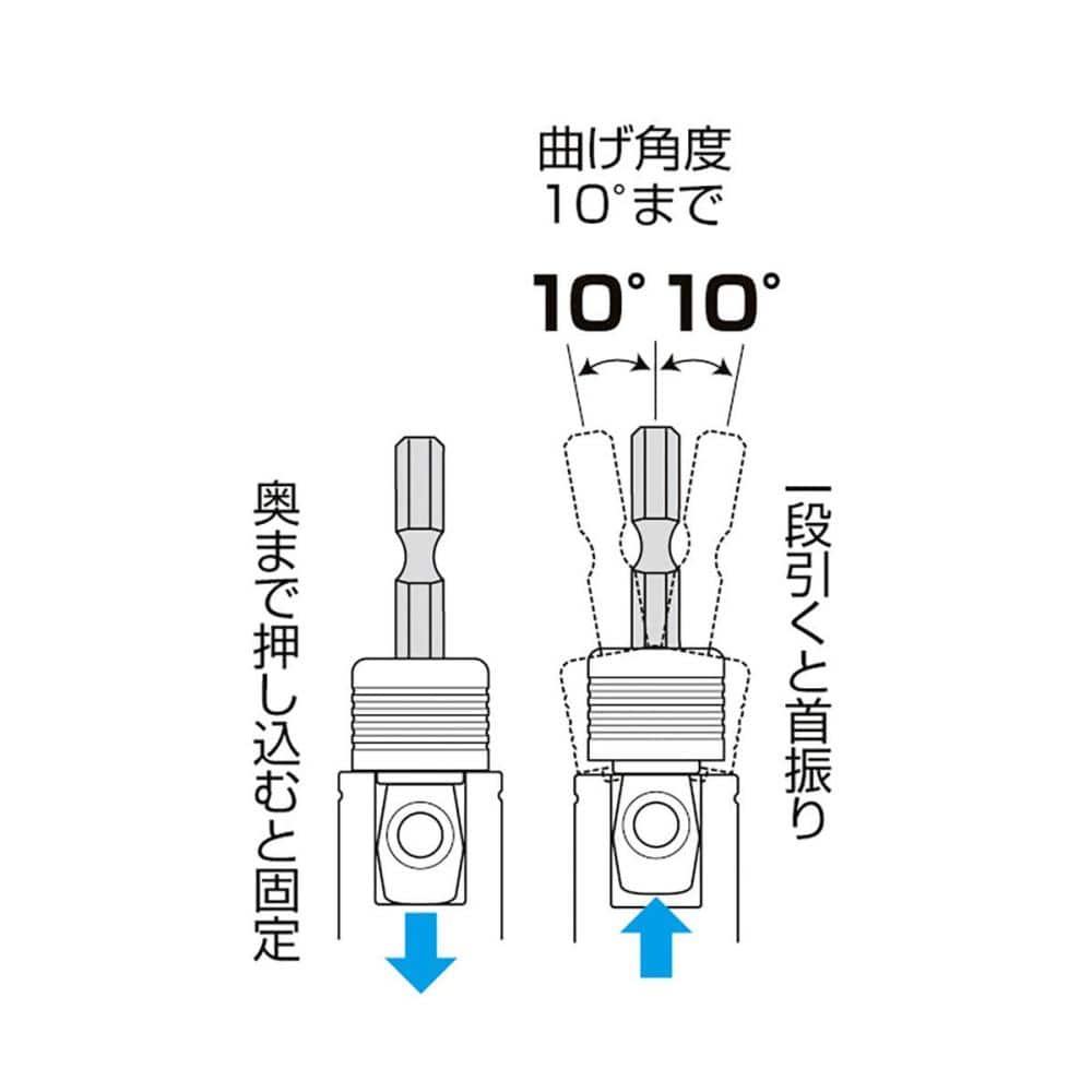 タジマ（ＴＪＭデザイン）　ソケットアダプター　３分　フレックス　ＴＳＫ－Ａ３Ｆ