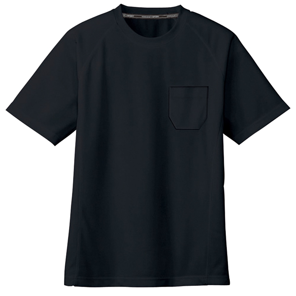 コーコス信岡 半袖Tシャツ 吸汗速乾 男女兼用 ブラック 4L AS-657