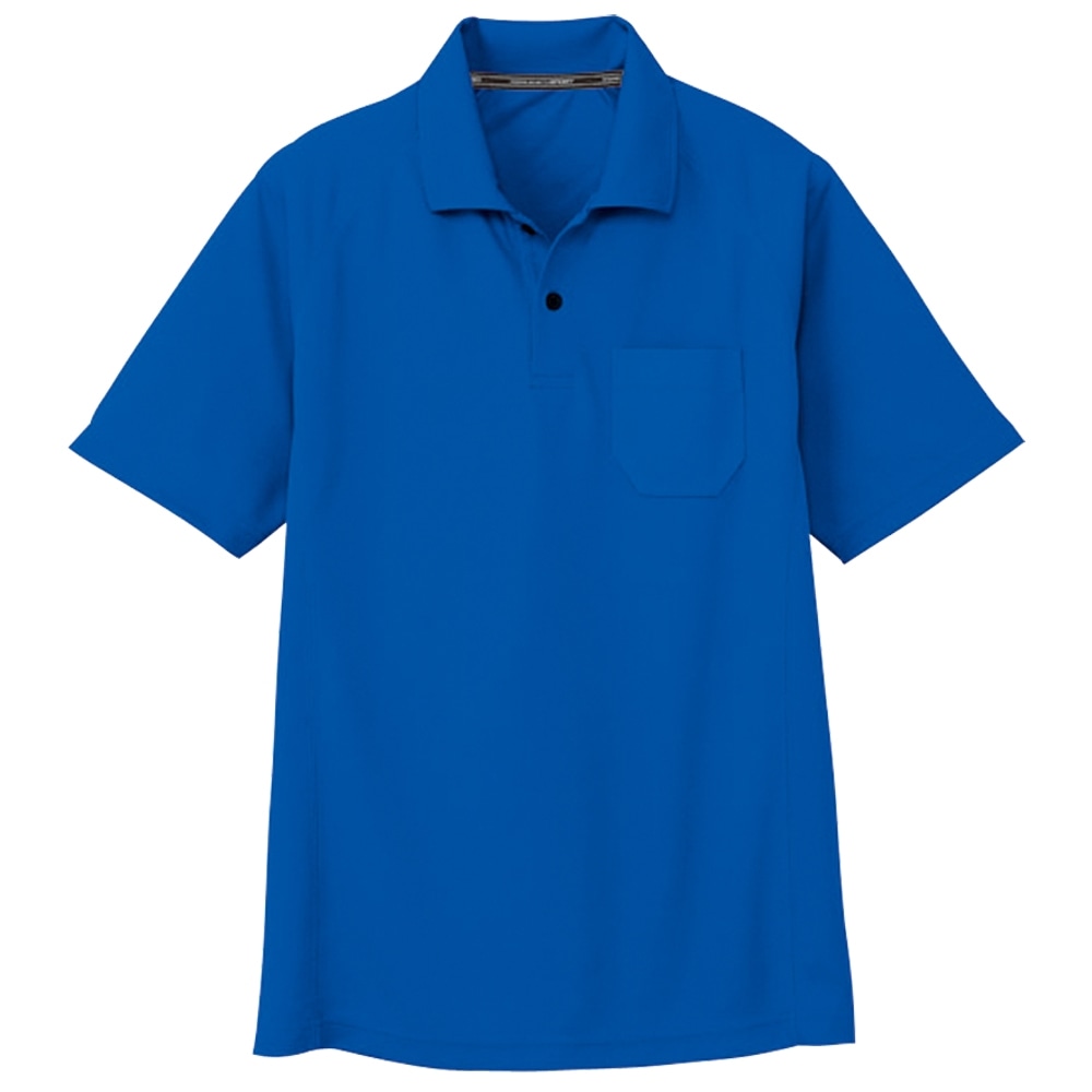 コーコス信岡　半袖ポロシャツ　吸汗速乾　男女兼用　ブルー　５Ｌ　ＡＳ－１６５７