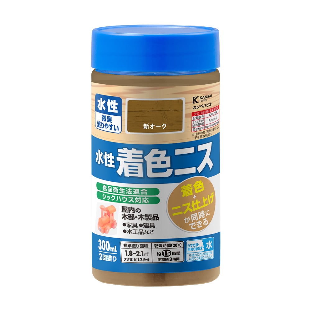 水性着色ニス　３００ｍＬ　新オーク