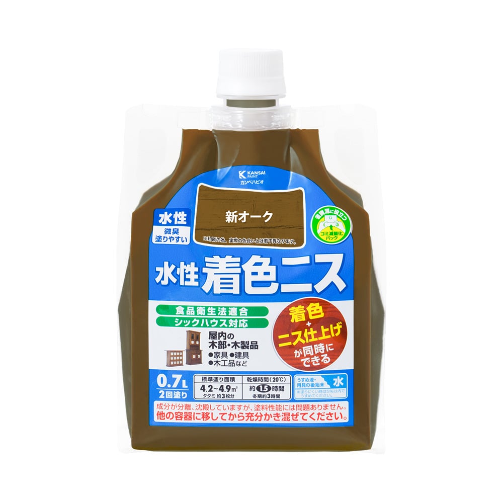 水性着色ニス 0.7L 新オーク