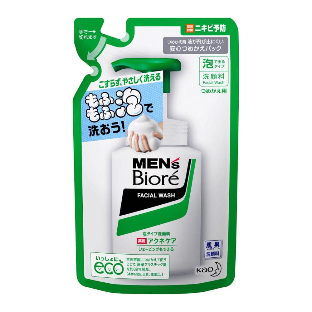 花王　メンズビオレ　泡タイプ薬用アクネケア洗顔　詰替用　１３０ｍＬ