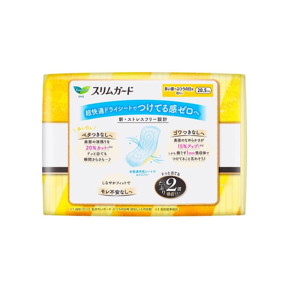 花王　ロリエスリムガード　多い昼～ふつう用　羽なし　３２個入り