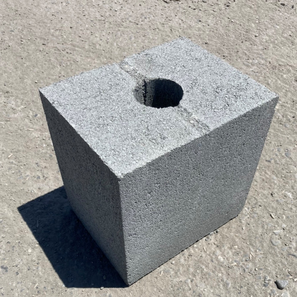 束石 沓石 基礎 支柱 台石 工事 作業 DIY ブロック ピンコロ - 3