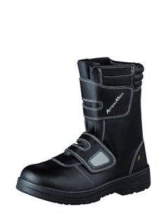 福山ゴム　軽量制電耐油安全スニーカー　＃８０　ブラック　２５．０ｃｍ