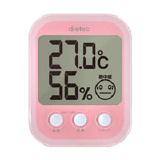 デジタル温湿度計　ピンク　Ｏ－２５１ＰＫ