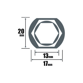 タジマ（ＴＪＭデザイン）　ビット交換ソケット　１３×１７ｍｍ　６角　　　ＢＳ１３１７－６Ｋ