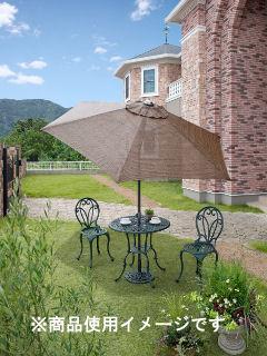 大きな取引 タカショープッシュアップシェードパラソル２ ５ｍクールモカｇｓｔｙ ｐ１０ｍオーニング生地を使用したガーデンパラソルです 従来のパラソルより風を通してくれます ボタンを押してスライドすることで簡単に開閉ができます また 日差しの向きに合わせ