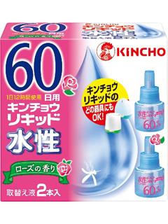 金鳥　水性キンチョウリキッド　取替液　６０日　ローズの香り　２本入