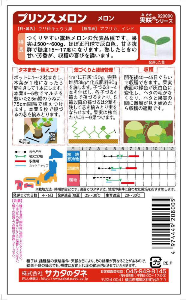 メロン種子　プリンスメロン